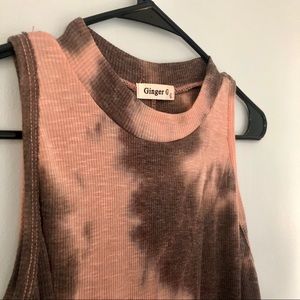 Tye Dye Mock Neck Tank